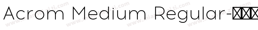 Acrom Medium Regular字体转换